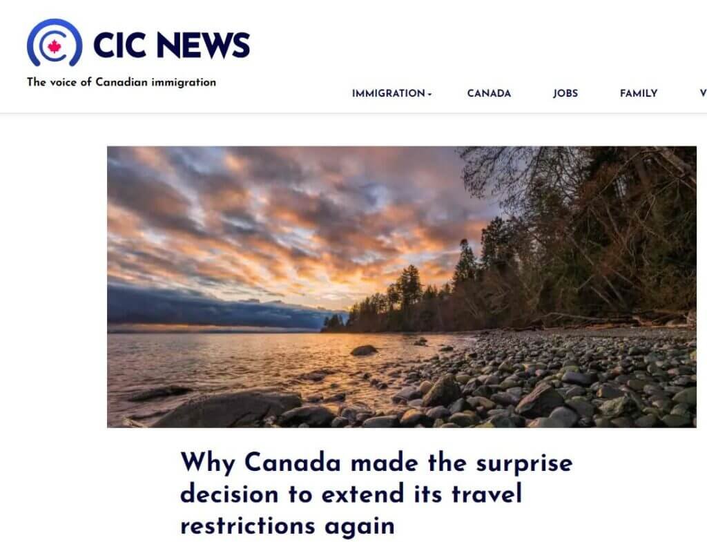 Khi nào Canada mở cửa biên giới?
