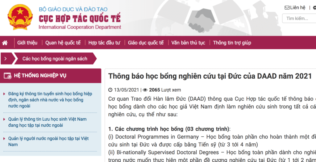 Học bổng du học Đức